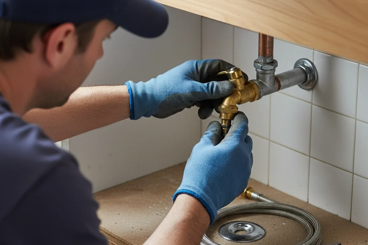 Shutoff valve and fitting work during Emergency Plumbing in South Hackensack